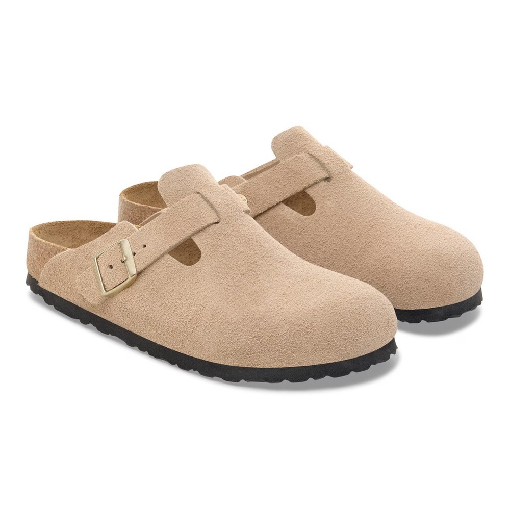 Birkenstock Boston Suede Leather Clogs Size 36 Light Rose